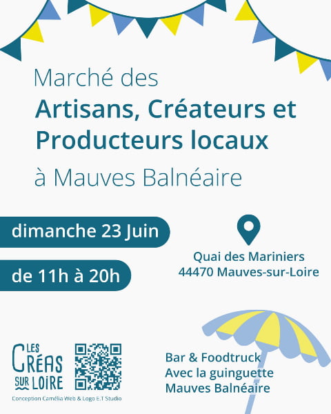 Affiche Marché du collectif Les Créas sur Loire